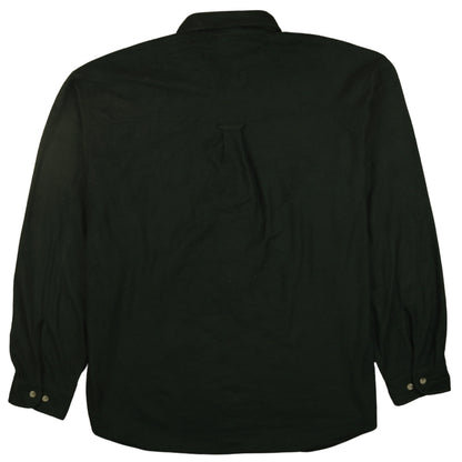 Columbia Men's Green Fleece Long Sleeve Button-Up Shirt L