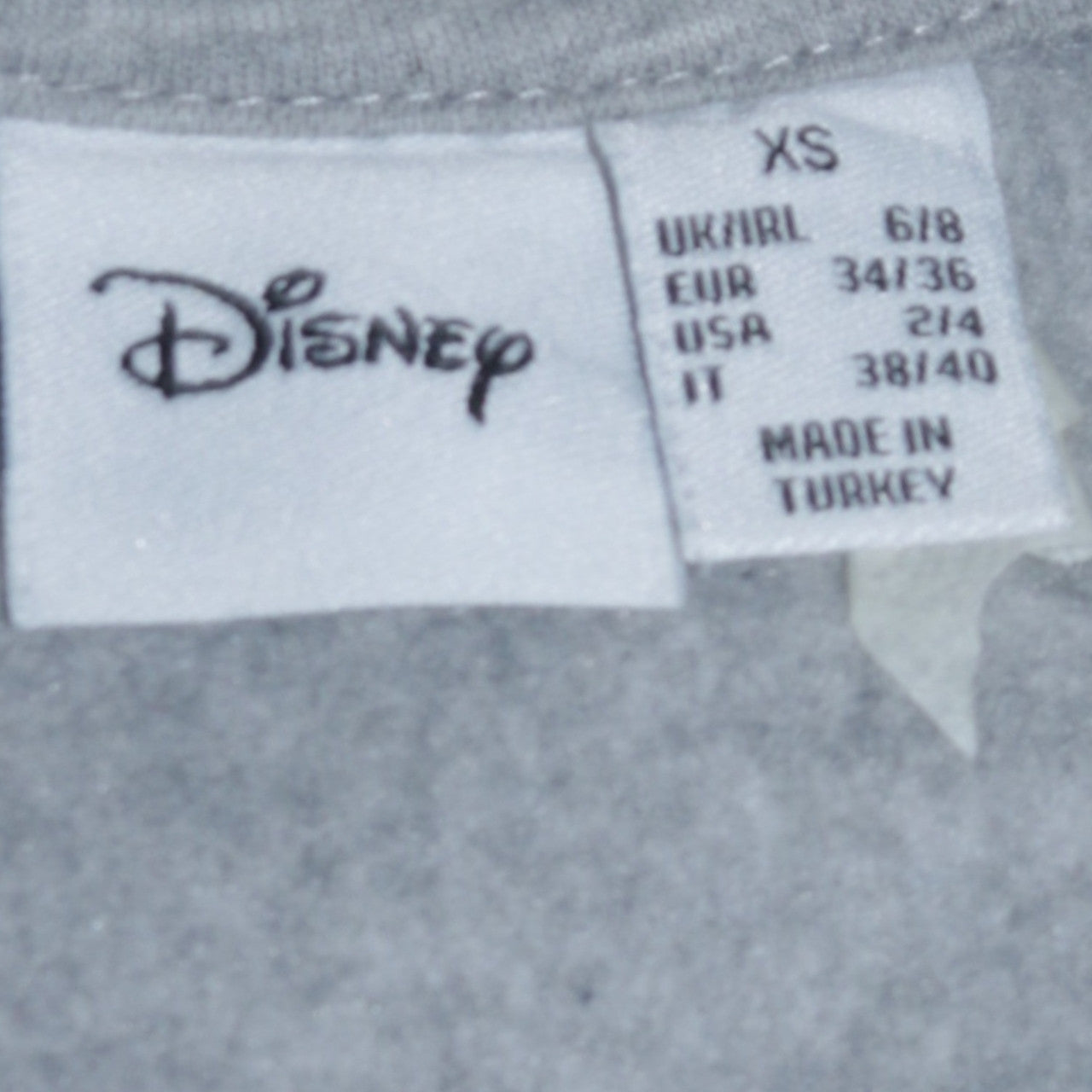 Womens UK Size XS Disney Grey Pullover Sweatshirt