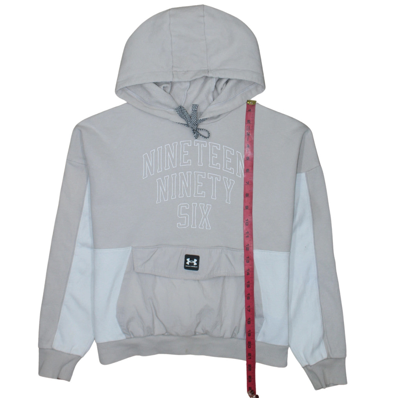 Mens UK Size M Under armour Beige Pullover Hoodie