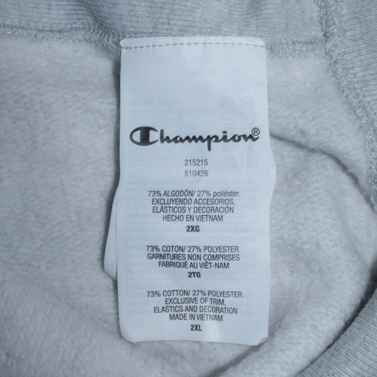 Mens UK Size 2XL Champion Grey Pullover Sweatshirt