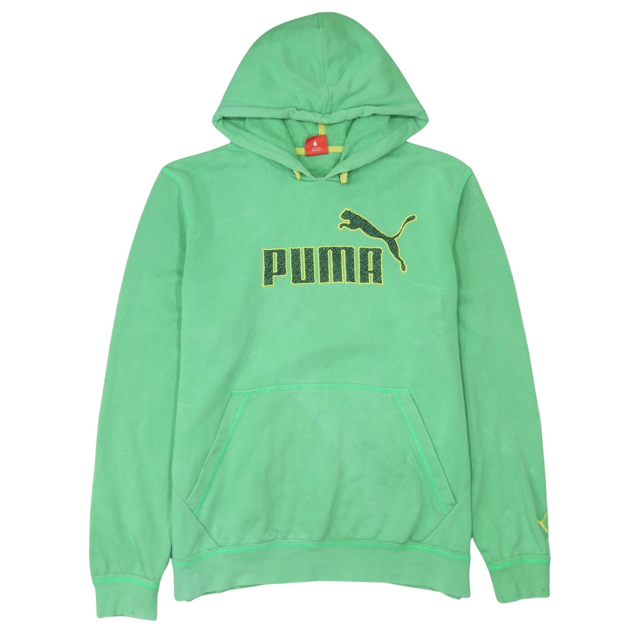Mens UK Size L PUMA Green Pullover Hoodie