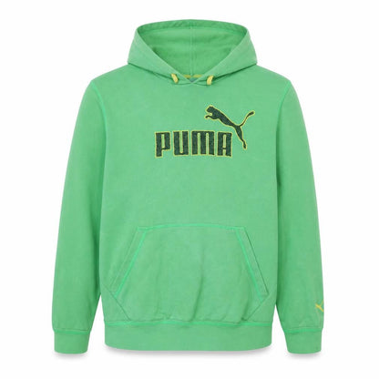 Mens UK Size L PUMA Green Pullover Hoodie