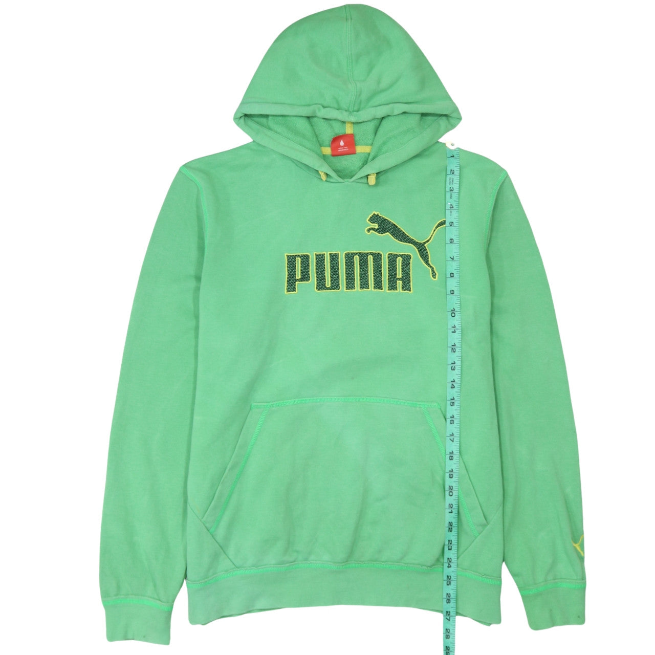Mens UK Size L PUMA Green Pullover Hoodie