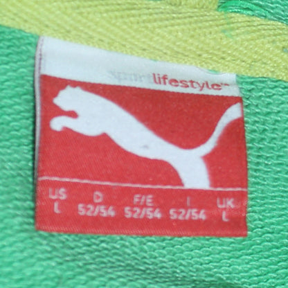 Mens UK Size L PUMA Green Pullover Hoodie