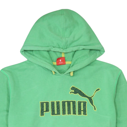 Mens UK Size L PUMA Green Pullover Hoodie