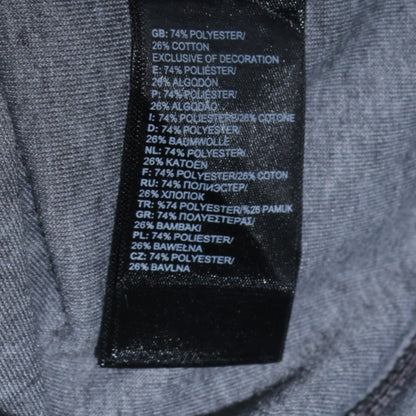 The North Face Boys Grey Full Zip Hoodie L Polyester Cotton Blend