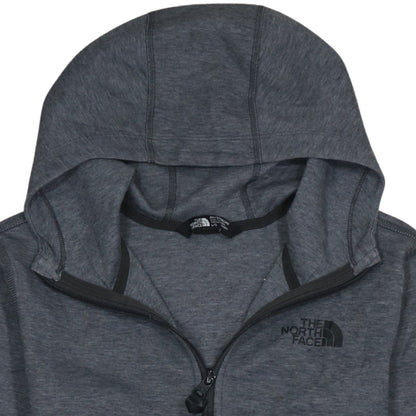 The North Face Boys Grey Full Zip Hoodie L Polyester Cotton Blend