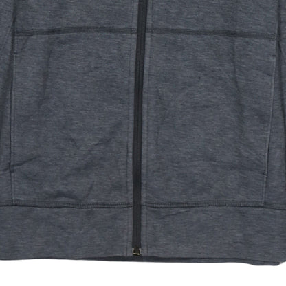 The North Face Boys Grey Full Zip Hoodie L Polyester Cotton Blend