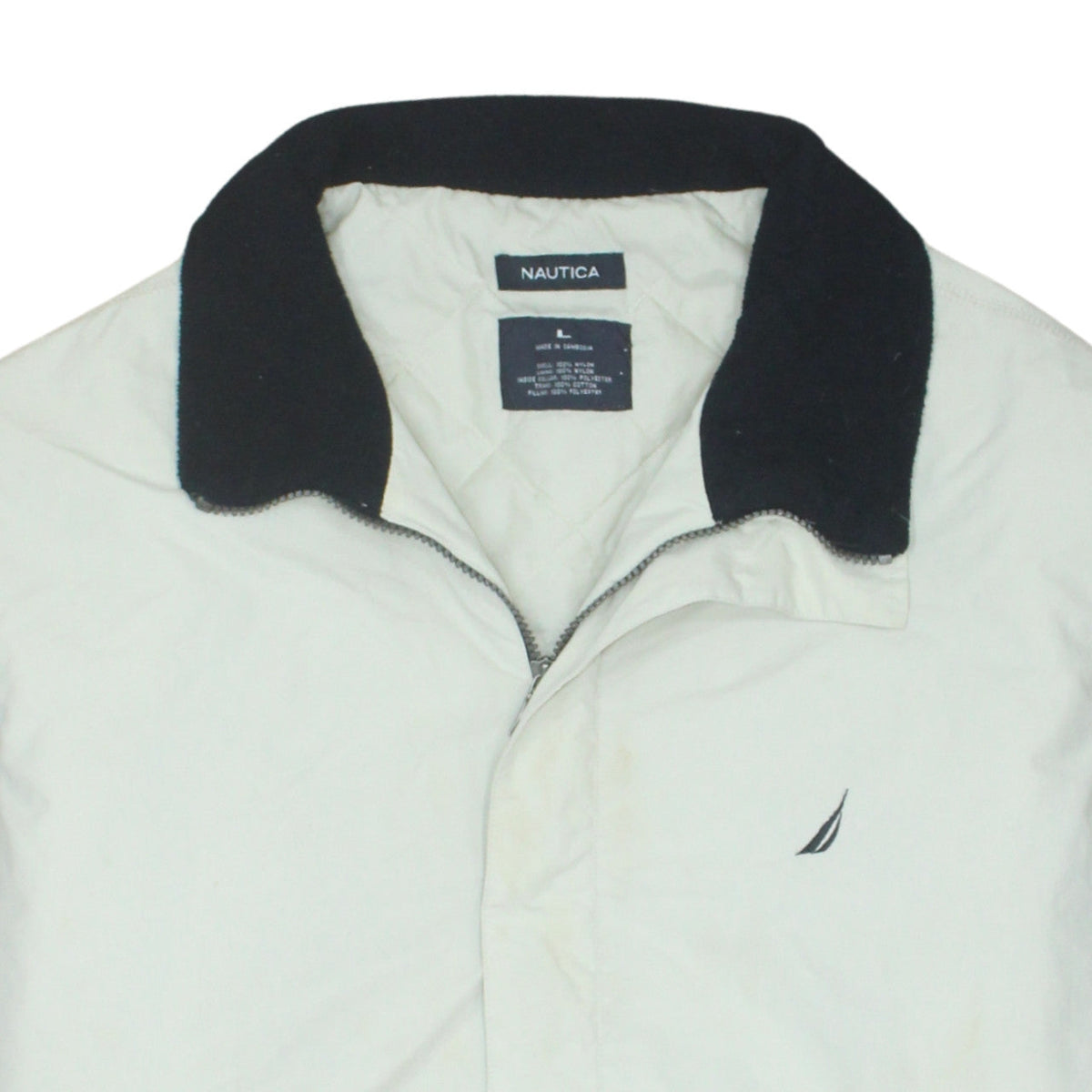 Mens UK Size L Nautica White Basic Jacket