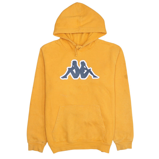 Mens UK Size L Kappa Yellow Pullover Hoodie
