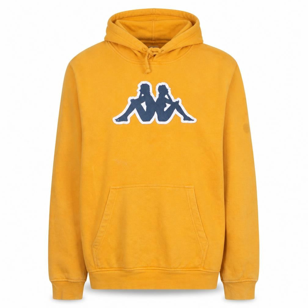 Mens UK Size L Kappa Yellow Pullover Hoodie
