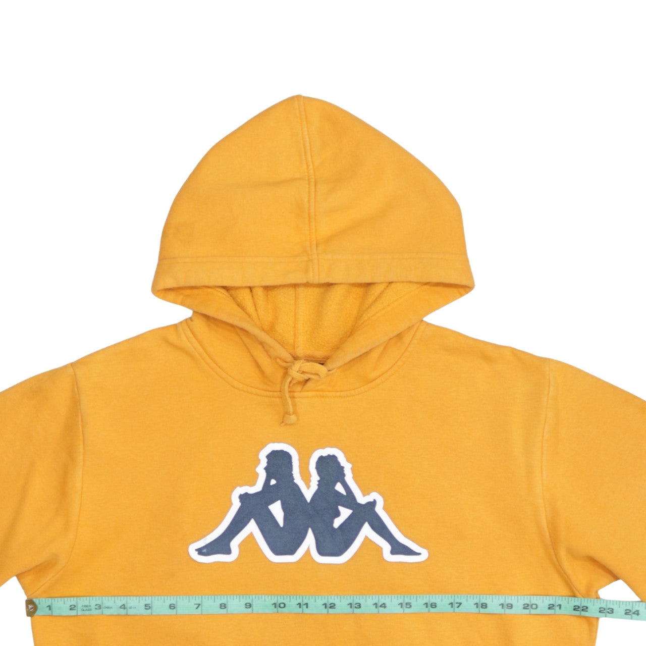 Mens UK Size L Kappa Yellow Pullover Hoodie