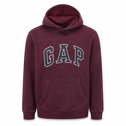 Gap Men's Red Pullover Hoodie XS Fleece Regular Fit Logo