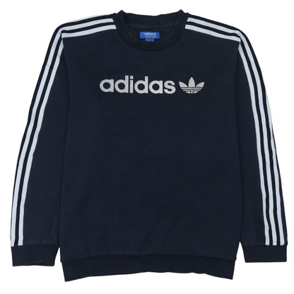 Mens UK Size M adidas Blue Pullover Sweatshirt