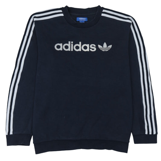 Mens UK Size M adidas Blue Pullover Sweatshirt