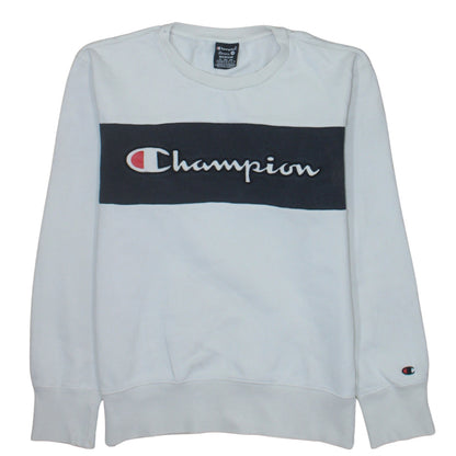 Mens UK Size M Champion White Pullover Sweatshirt
