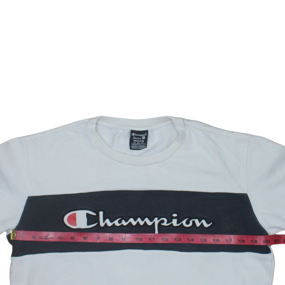 Mens UK Size M Champion White Pullover Sweatshirt