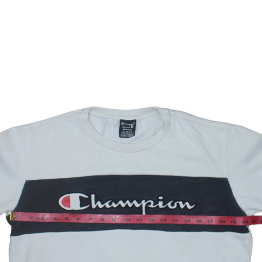 Mens UK Size M Champion White Pullover Sweatshirt