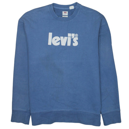 Mens UK Size M Levi's Blue Pullover Sweatshirt