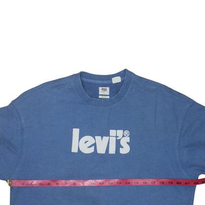 Mens UK Size M Levi's Blue Pullover Sweatshirt