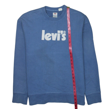 Mens UK Size M Levi's Blue Pullover Sweatshirt