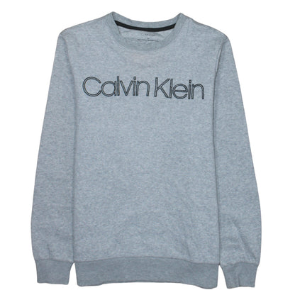 Mens UK Size S Calvin Klein Grey Pullover Sweatshirt