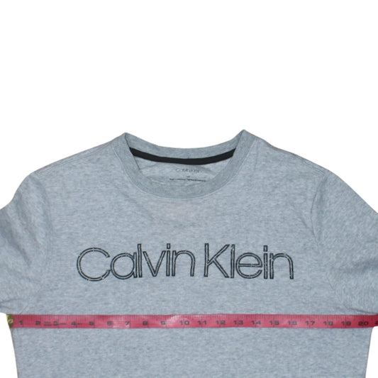 Mens UK Size S Calvin Klein Grey Pullover Sweatshirt