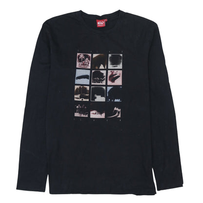 Quiksilver Men's Black XL Long Sleeve Graphic Surf T-Shirt