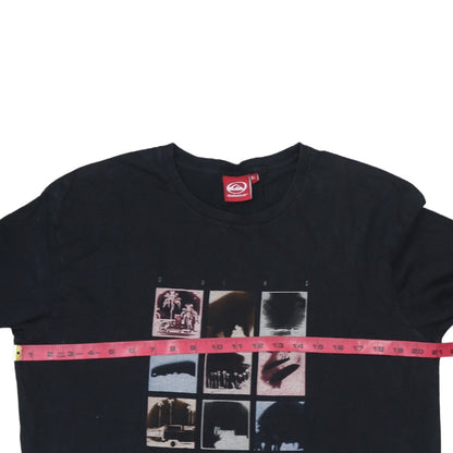 Quiksilver Men's Black XL Long Sleeve Graphic Surf T-Shirt