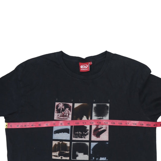 Quiksilver Men's Black XL Long Sleeve Graphic Surf T-Shirt