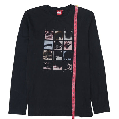 Quiksilver Men's Black XL Long Sleeve Graphic Surf T-Shirt