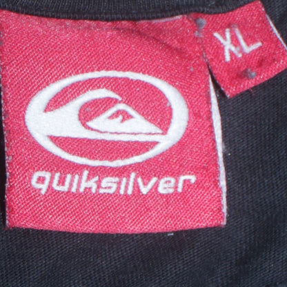 Quiksilver Men's Black XL Long Sleeve Graphic Surf T-Shirt