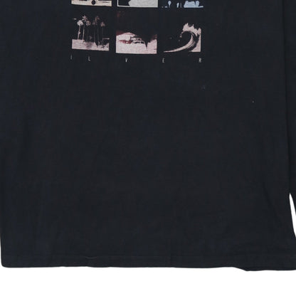 Quiksilver Men's Black XL Long Sleeve Graphic Surf T-Shirt