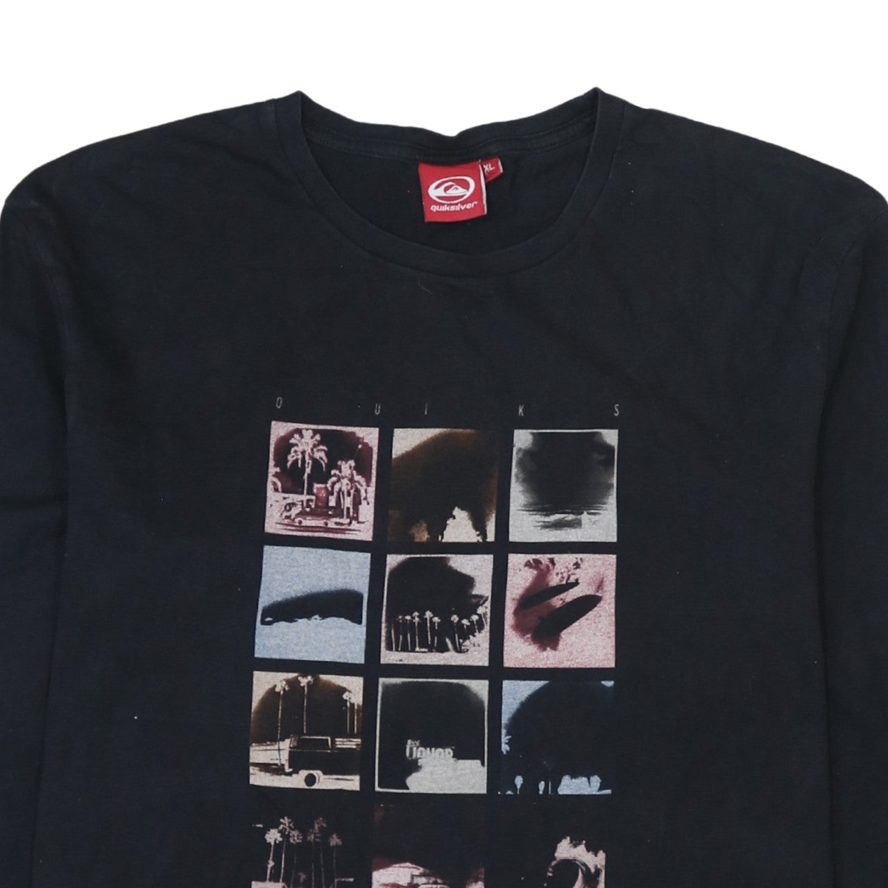 Quiksilver Men's Black XL Long Sleeve Graphic Surf T-Shirt