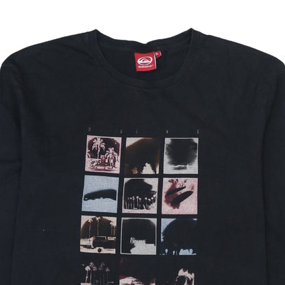 Quiksilver Men's Black XL Long Sleeve Graphic Surf T-Shirt