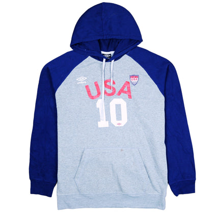 Mens UK Size M Umbro Grey Pullover Hoodie