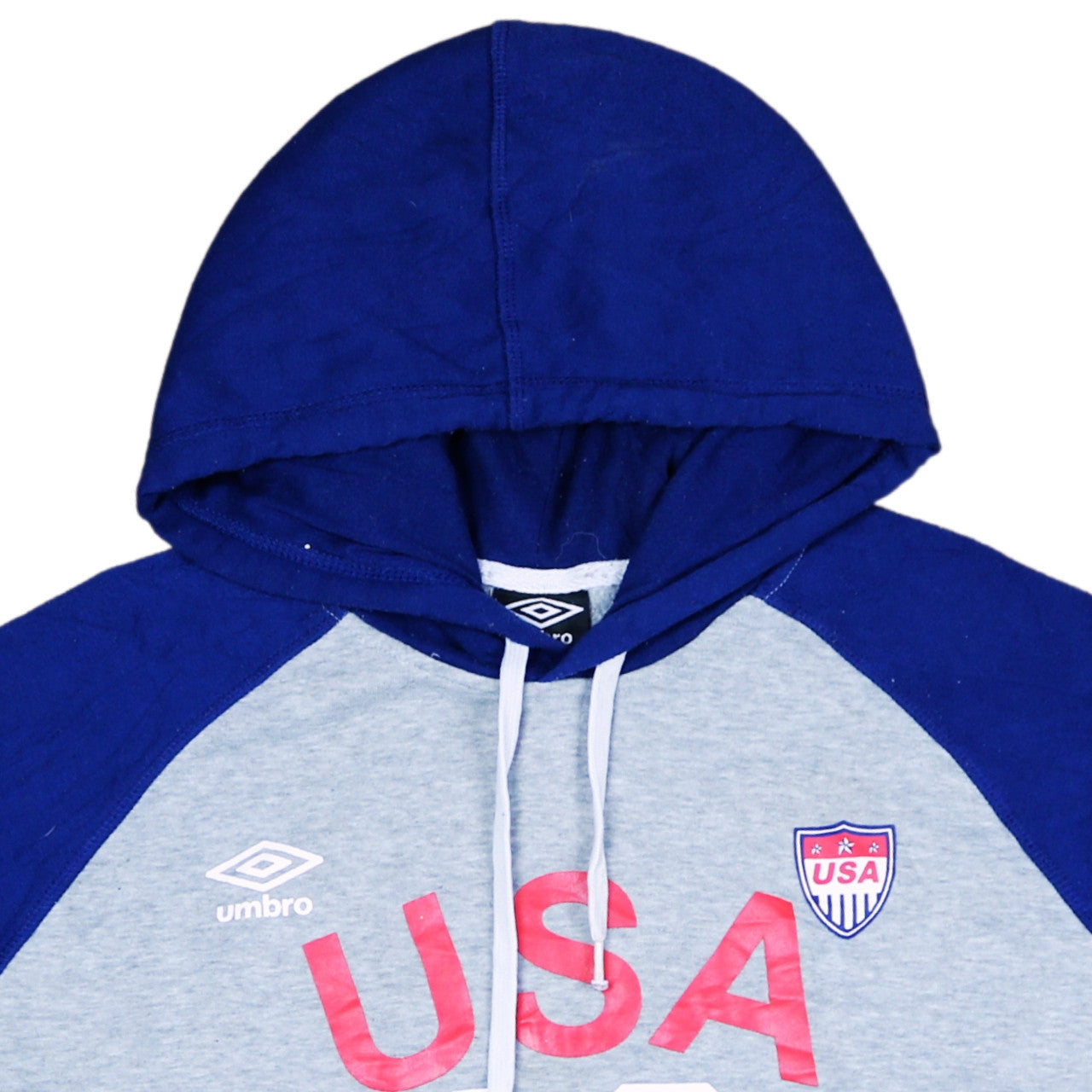 Mens UK Size M Umbro Grey Pullover Hoodie