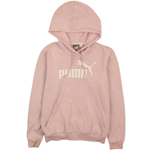 Womens UK Size 14 PUMA Pink Pullover Hoodie