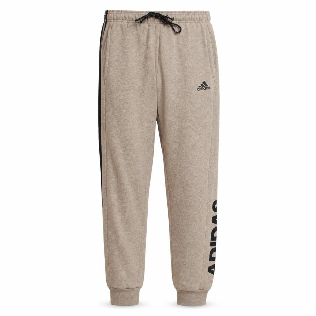 Adidas Mens Beige Jogger Trousers M Regular Fit Cotton Blend