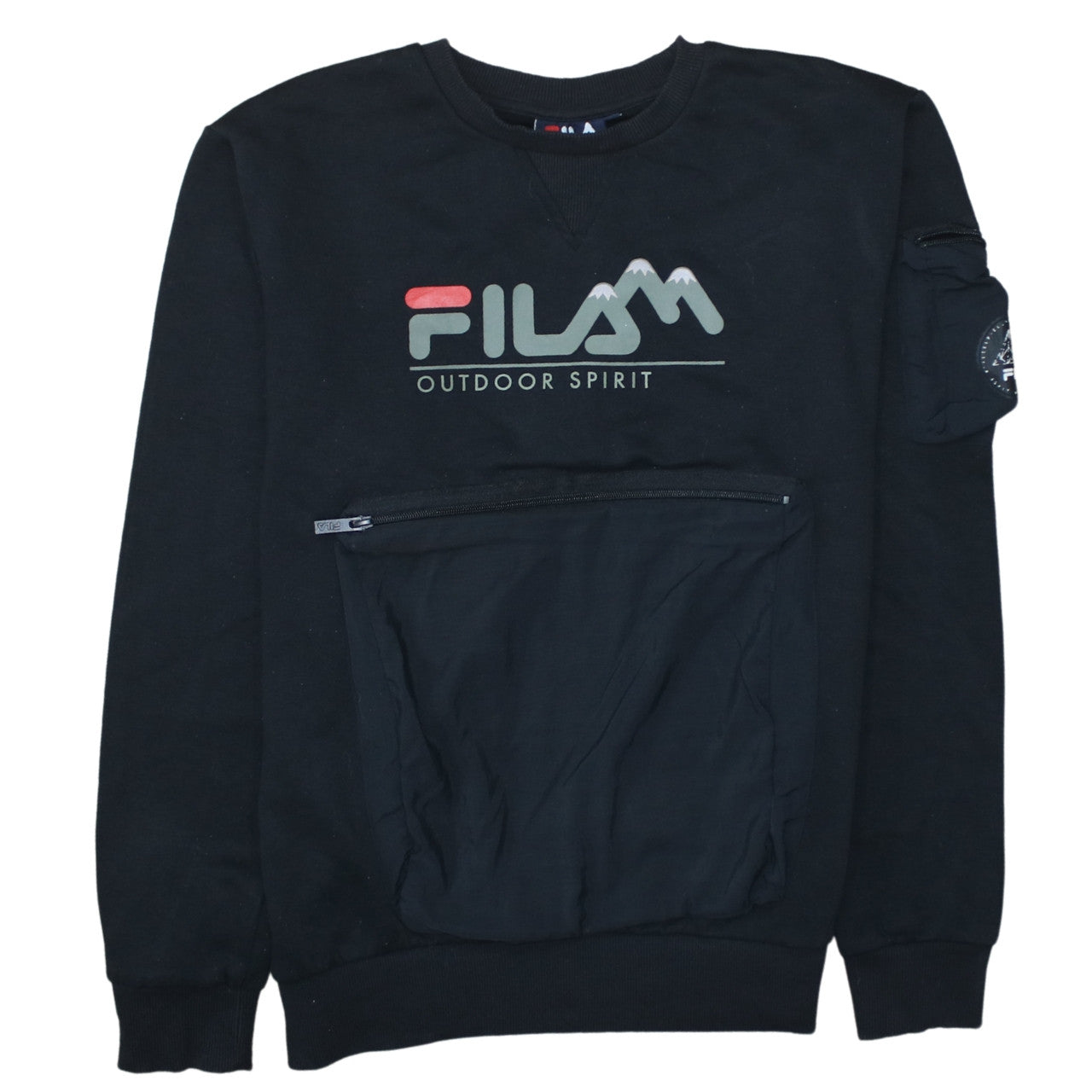 Mens UK Size S FILA Black Pullover Sweatshirt