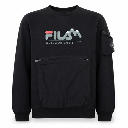 Mens UK Size S FILA Black Pullover Sweatshirt