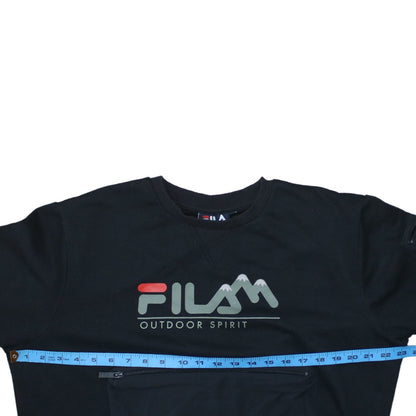 Mens UK Size S FILA Black Pullover Sweatshirt