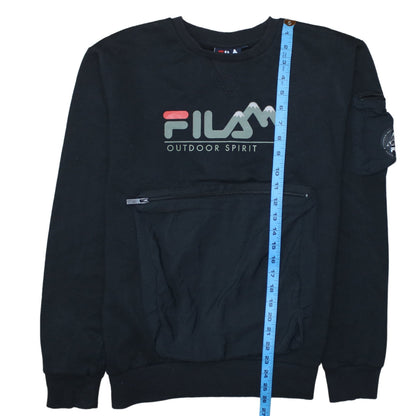 Mens UK Size S FILA Black Pullover Sweatshirt