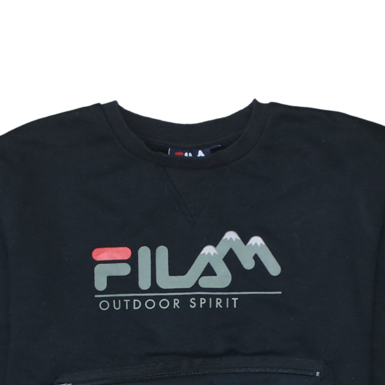 Mens UK Size S FILA Black Pullover Sweatshirt