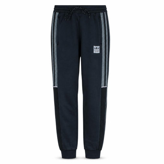 Front view of Adidas Men's Black Fleece Jogger Trousers Small Regular Fit