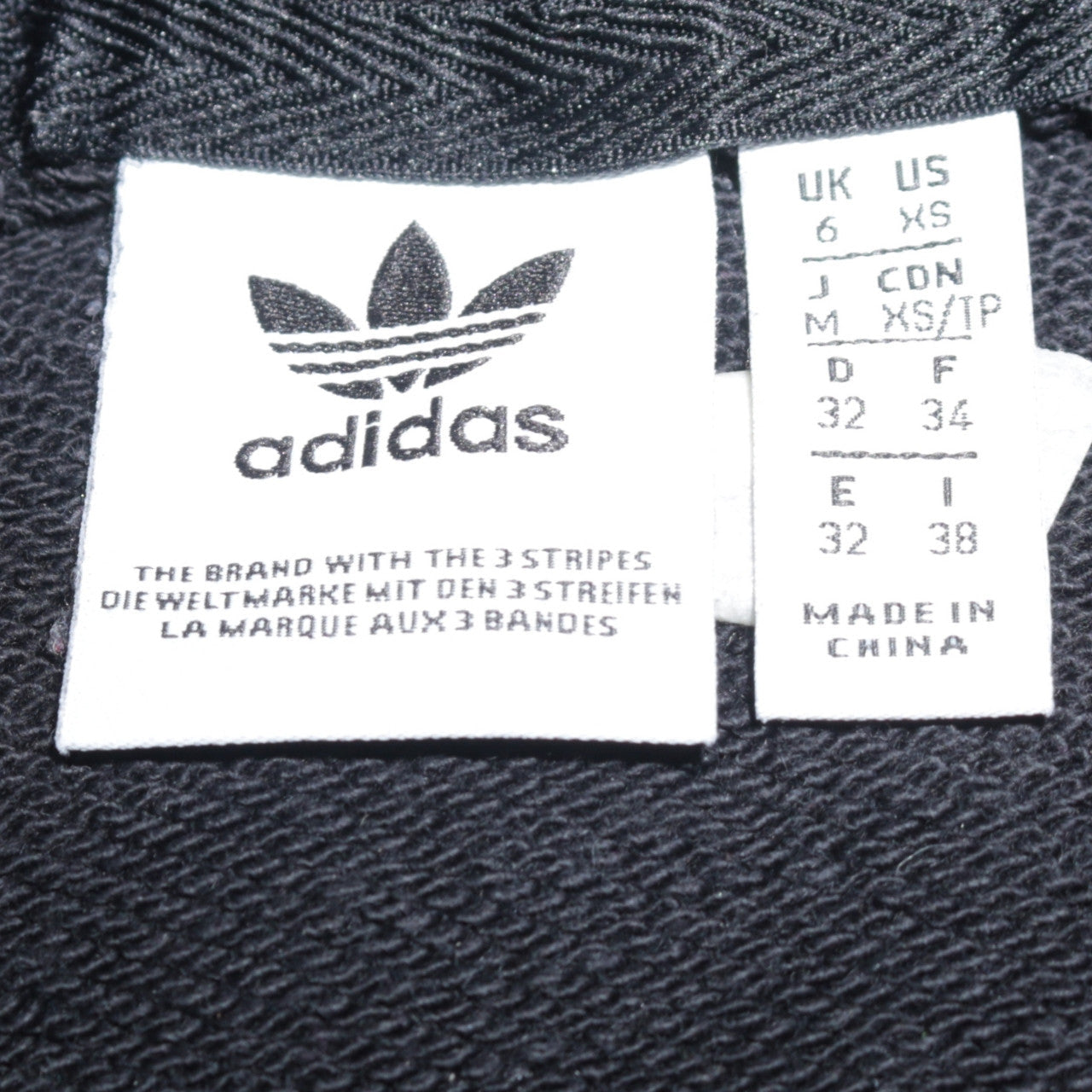 Womens UK Size XS adidas Black Pullover Hoodie