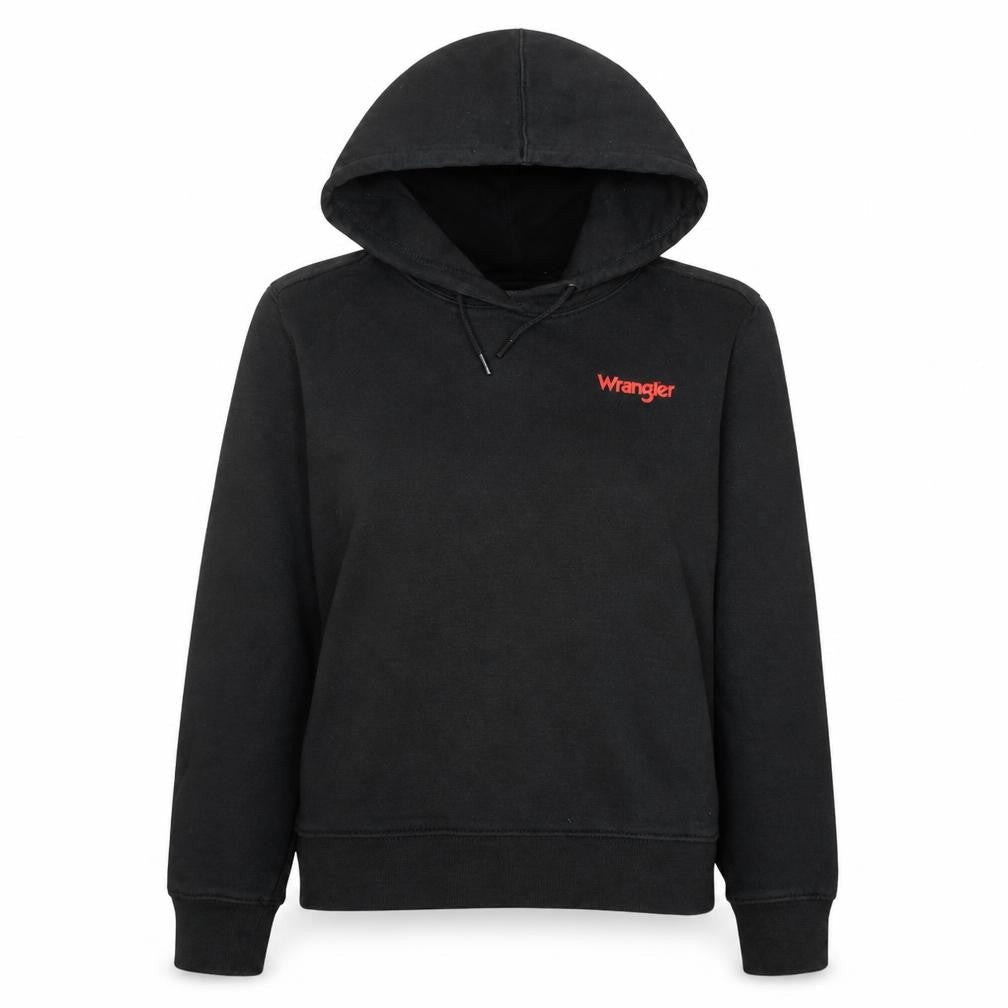 Womens UK Size S Wrangler Black Pullover Hoodie