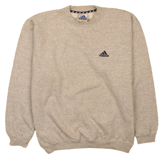 Mens UK Size L adidas Beige Pullover Sweatshirt