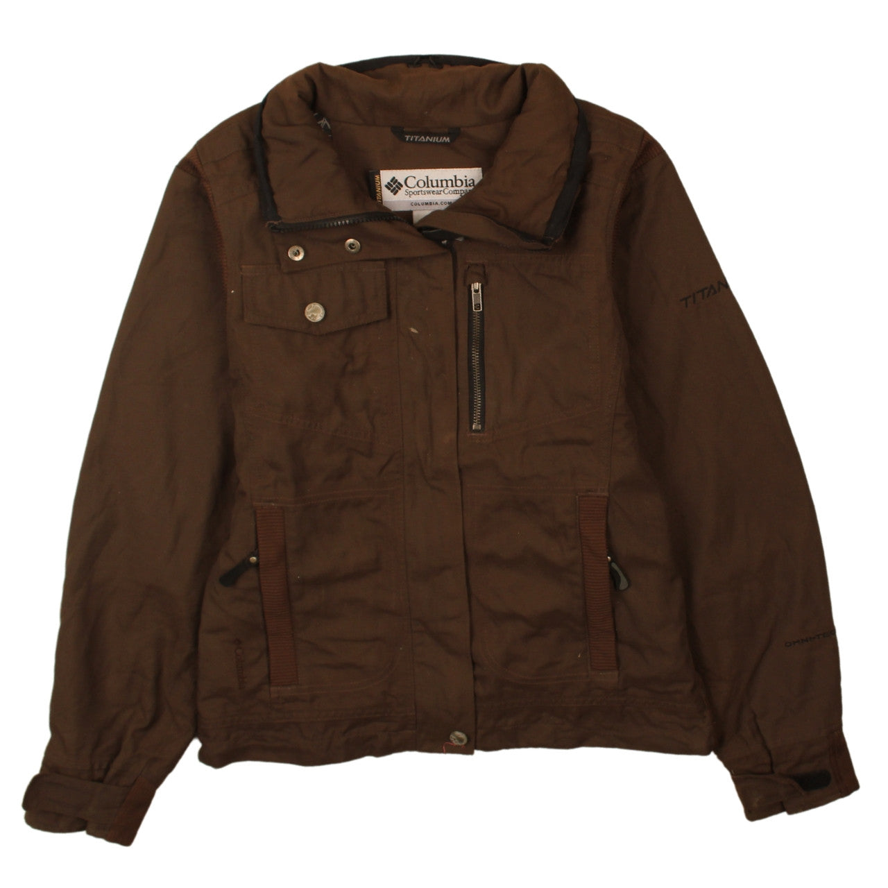 Womens UK Size S Columbia Brown Hiking Walking Outdoor Jacket