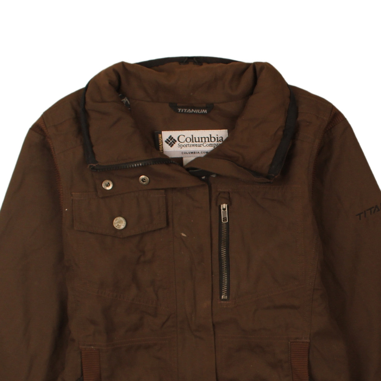 Womens UK Size S Columbia Brown Hiking Walking Outdoor Jacket